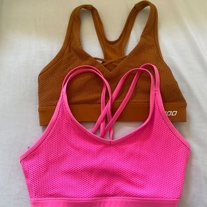 Two Lorna Jane sports bras (cups removed) Medium